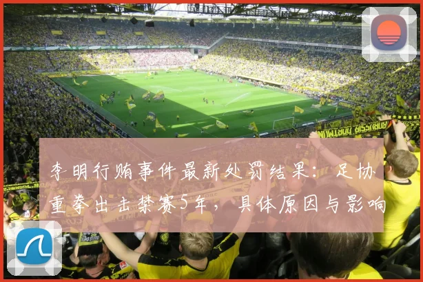 李明行贿事件最新处罚结果：足协重拳出击禁赛5年，具体原因与影响详解